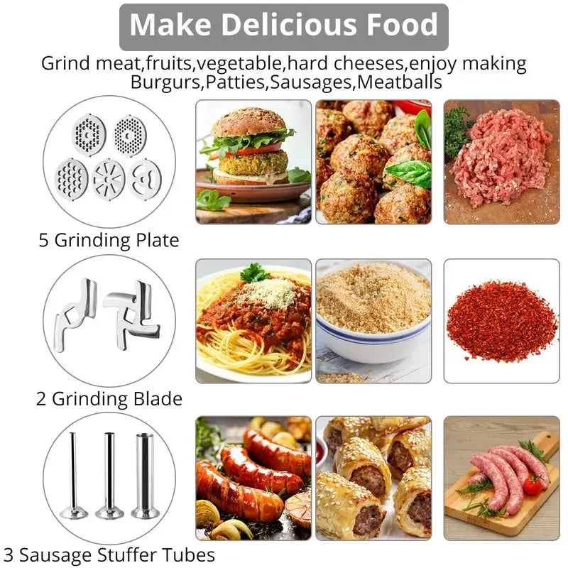 Stainless Steel Grinder Attachment For KitchenAid Stand Mixer, Durable Meat Grinder Accessories