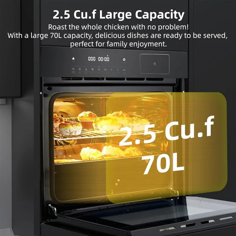 24 Inch Single Wall Oven Built In Electric Convection Oven