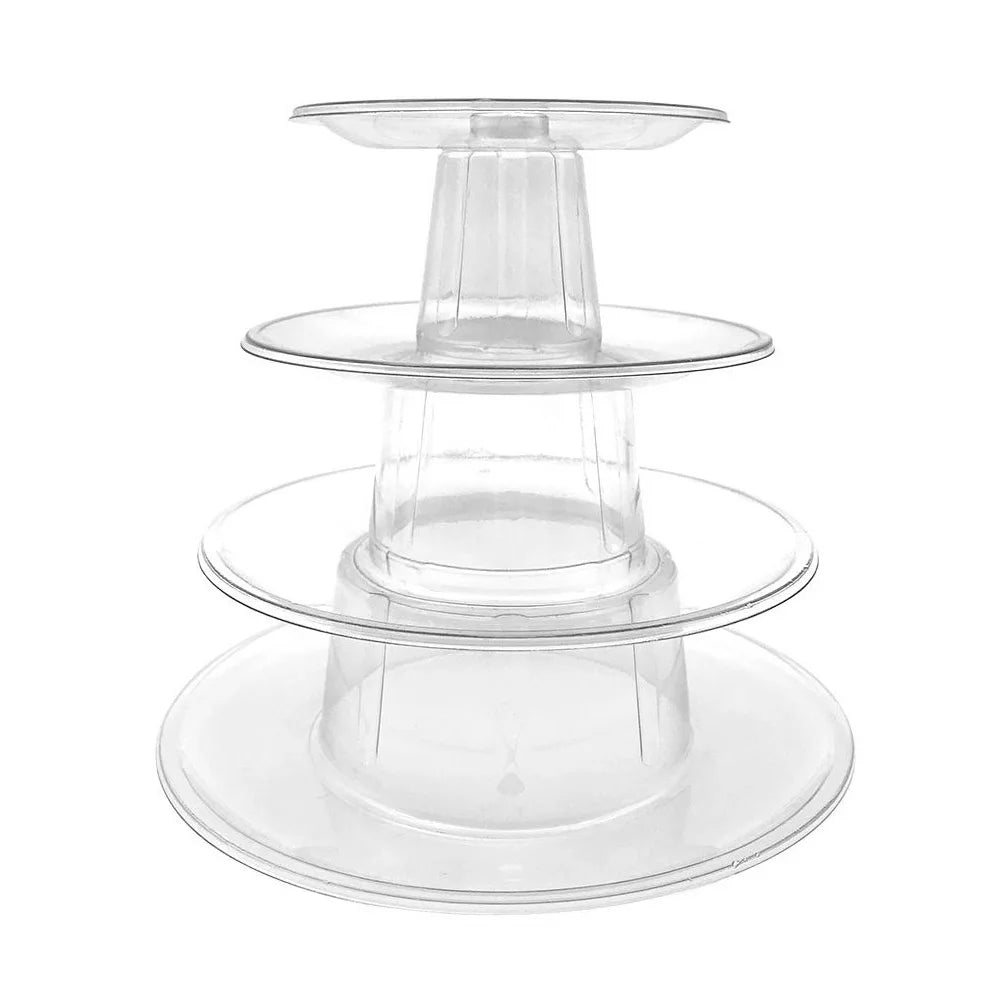 4/6 Tiers Transparent Wedding Dessert Support Tabletop Display Storage Shelf for Birthday Parties Fondant Cake Candies Muffins