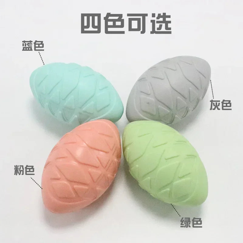 Pet Dog Ball Toy Natural Non-toxic Rubber Football Style Dog Chew Toy Cat Training Toy for Small Medium Large Dogs