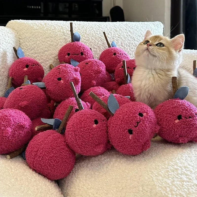 Plush Cat Toy Silvervine Cat Grinding Toys Funny Interactive Pet Kitten Chewing Toy Bite Self-Healing Toy for Cats Teeth Toys