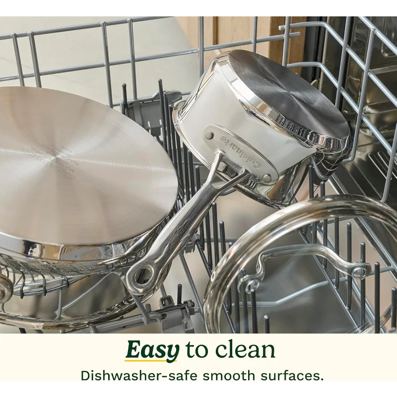 Cuisinart 77-11G Stainless Steel 11-Piece Set Chef's-Classic-Stainless-Cookware-Collection