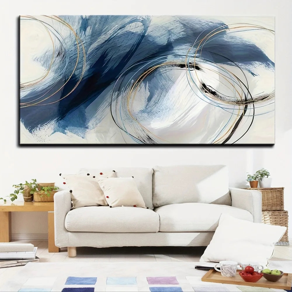 Dreamlike Line Art in Pine Frame Art Deco Decor Display