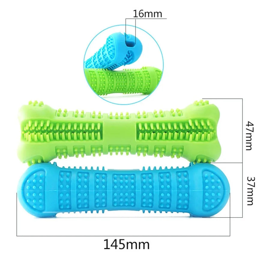 Chew Toy Stick Dog Toothbrush with Toothpaste Reservoir Natural Rubber Dog Dental Chews Care Dog Toys Bone for Pet Teeth Cleani