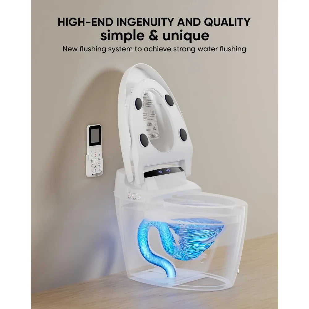 Smart Toilet With Warm Water Sprayer And Bidet Heated Seat