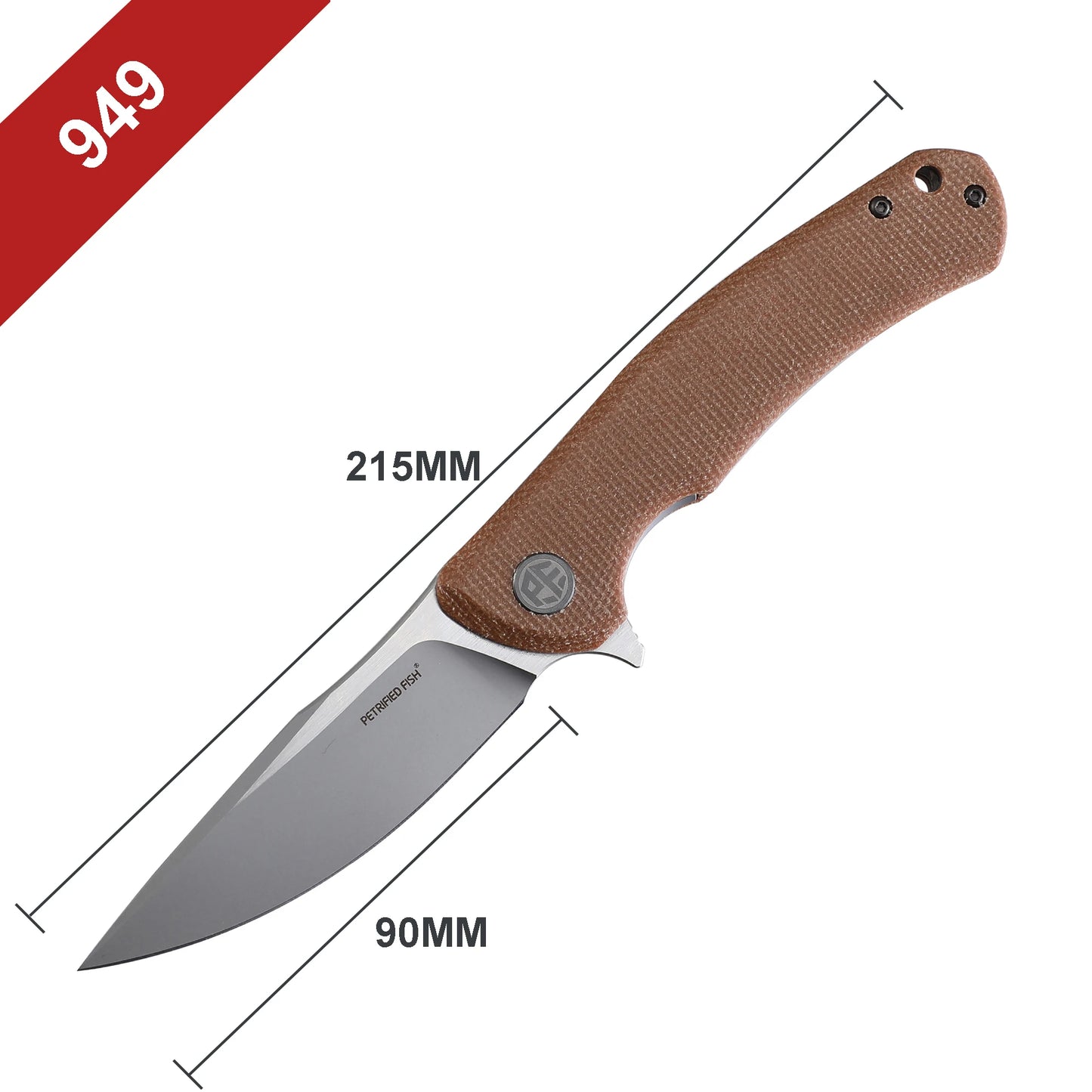 Petrified Fish PF949 Folding Knives Mini K110 Steel Blade Handle Fish Hunting Knife Outdoor Camping Pocket EDC Survival Tools