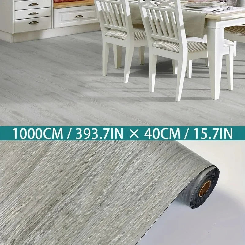 Decorative moisture-proof anti fouling self-adhesive wallpaper wood grain background wall bedroom kitchen floor sticker