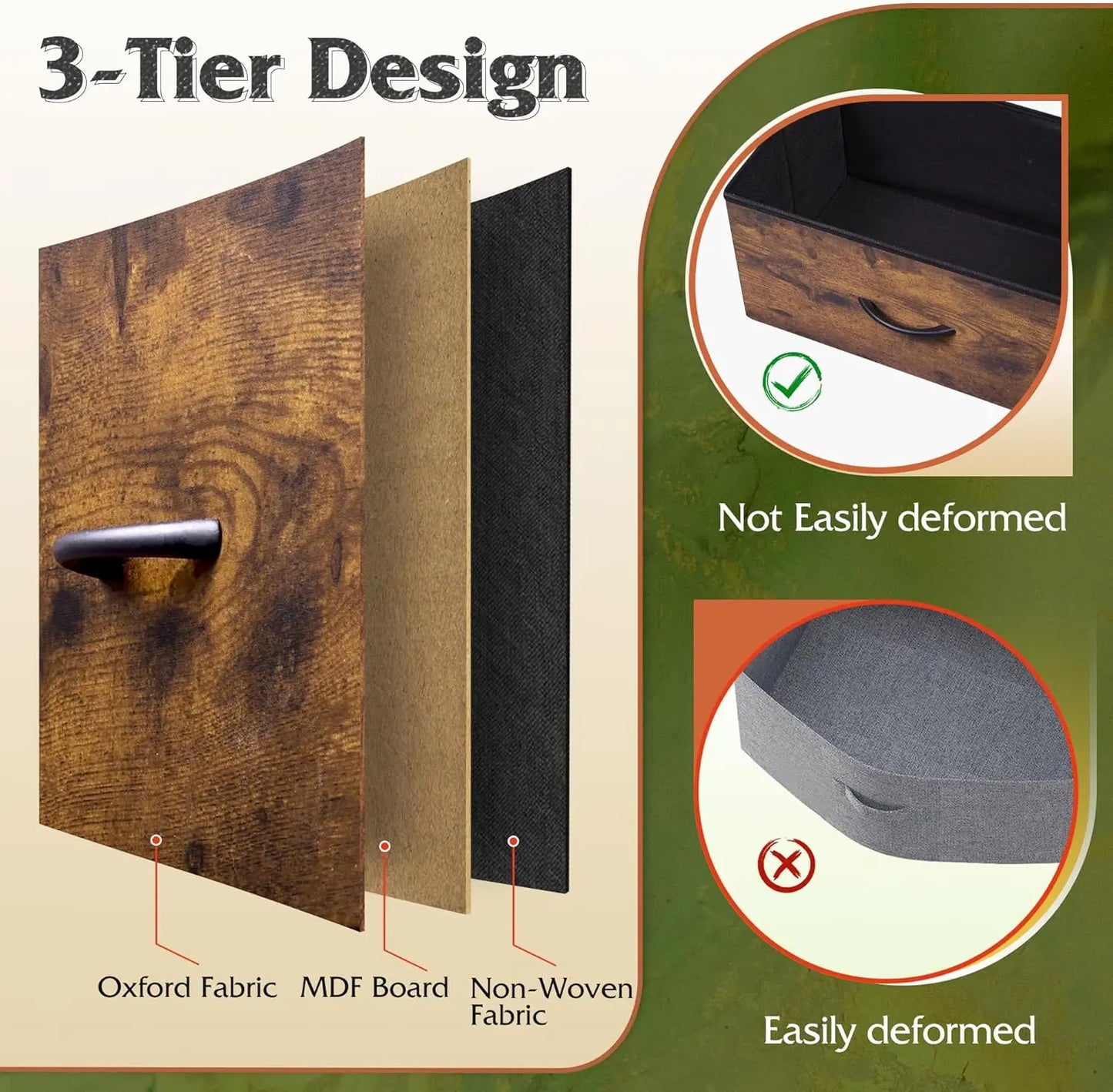 Tall Dresser for Bedroom with 12 Drawers, Fabric Dresser for Bedroom, Closet, Fabric Storage Dressers with Drawers