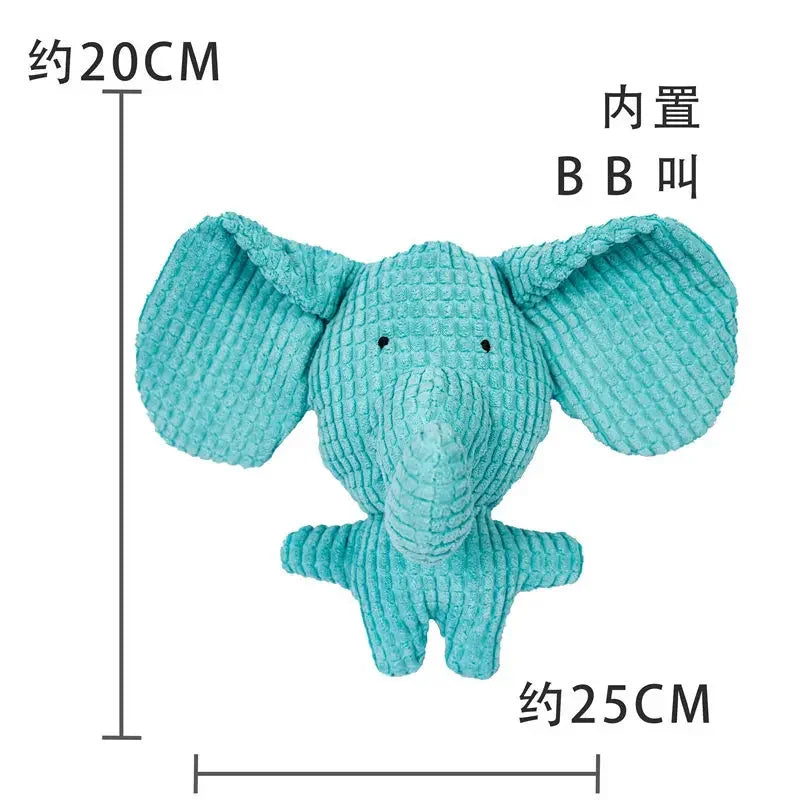 Cute Plush Toys Squeak Pet Cow Rabbit Animal Plush Toy Dog Chew Squeaky Whistling Involved Squirrel Dog Toys