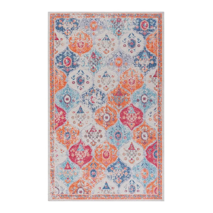 Naar 2x3 Cream Area Rug Washable Area Rugs LowPile NonSlip NonShedding Foldable KidPet Friendly Area Rugs for living room bedro
