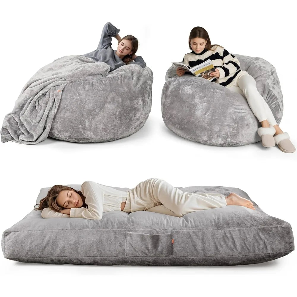 Giant Bean Bag Chair: Bean Bag Chair for Adults Kids Teens Couples for Lay Sleep in Living Room Bedroom Reading Game Room -Beanb