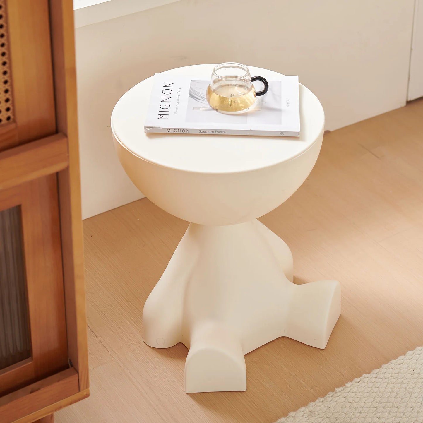Modern Round Coffee Table with Storage for Living Room