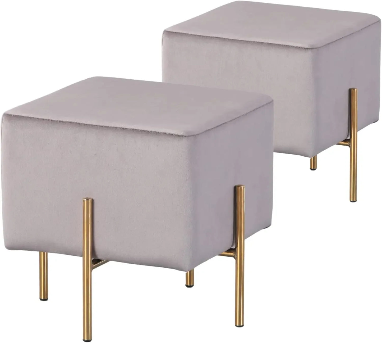 Huanzhuang Velvet Ottoman Stool Modern Vanity Foot Rest