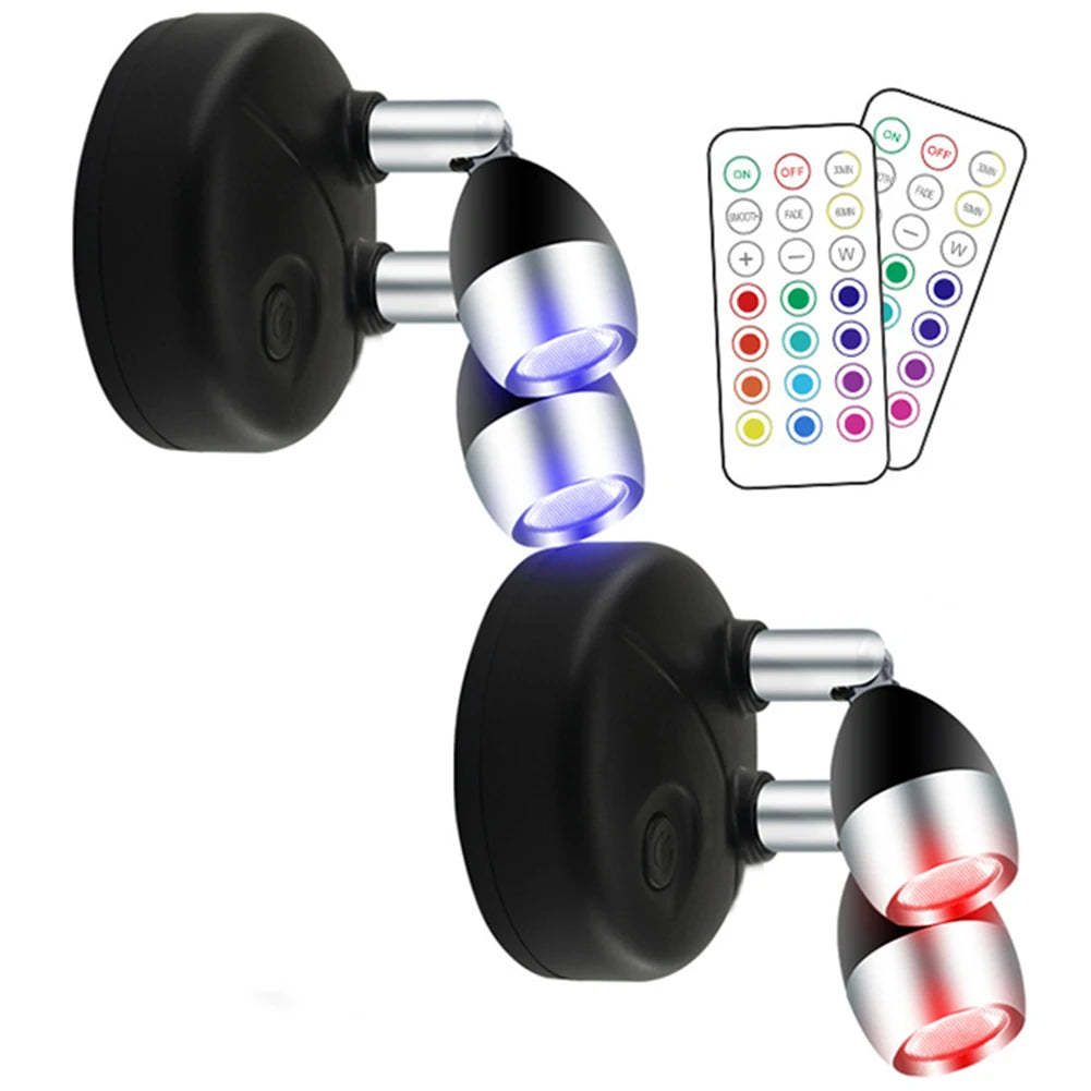 13 Colours Wall Sconces Lamp Battery Operated RGB Night Light Light Last Up To 20000H for Bedroom Bedside for Living Room Closet
