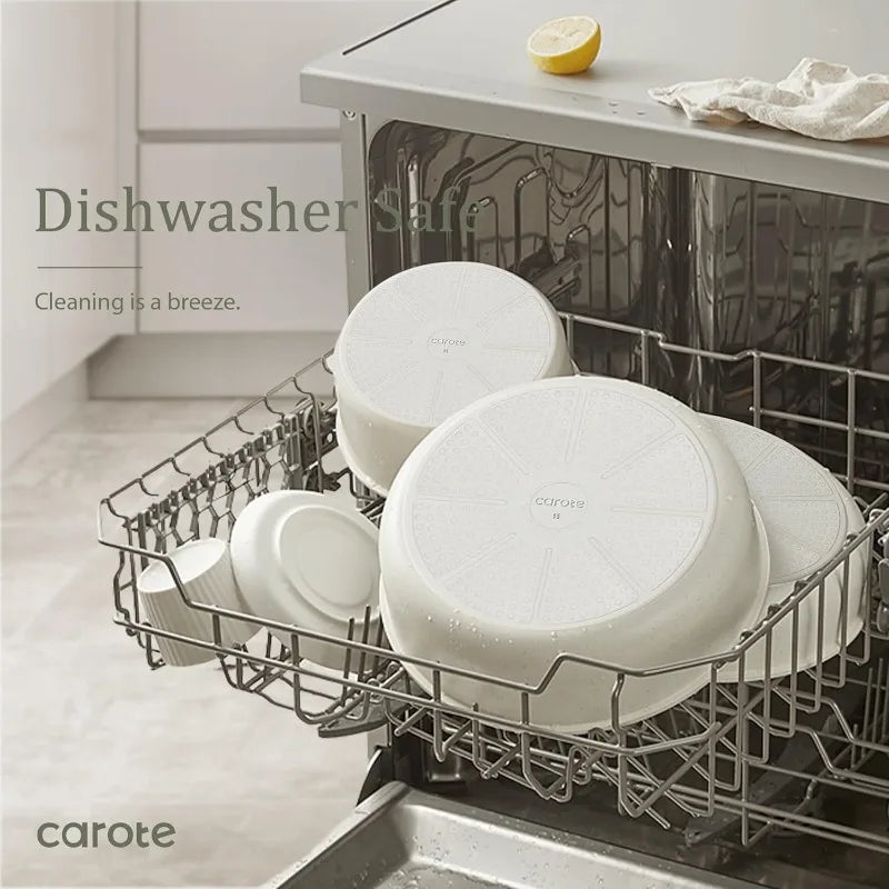 CAROTE Pots and Pans Set Non Stick, 15pcs Cookware Sets, Kitchen Set, Oven/Dishwasher/Fridge Safe, Space Saving Pots Set