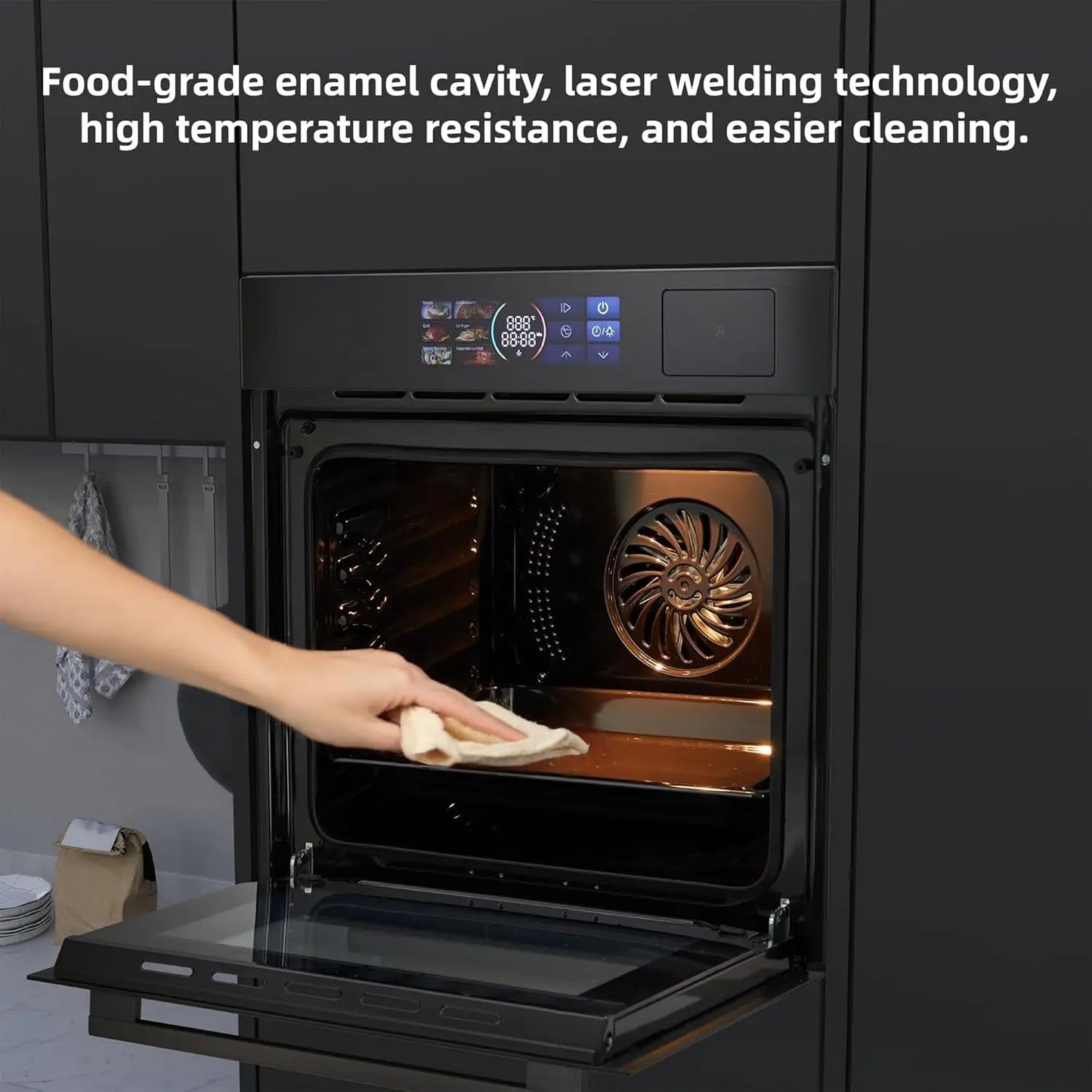 24 Inch Single Wall Oven Built In Convection Stainless Steel