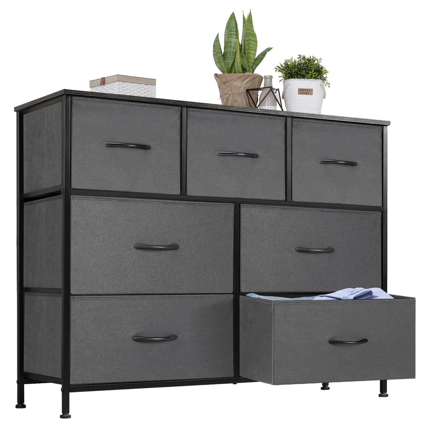 Modern 7 Drawer Fabric Organizer For Bedroom And Living Room