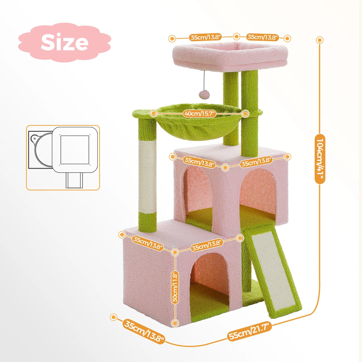 Luxury Multi-Level Cat Tree with Spacious Condos and Toys