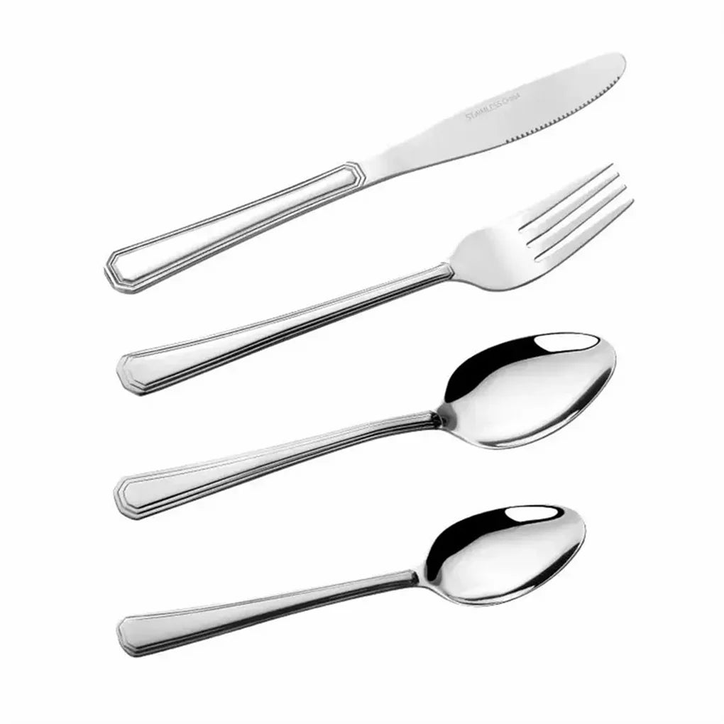 16-Pieces Luxury Premium Silverware Dinnerware Tableware Set for Home - Stainless Steel Flatware Service for 4 Person