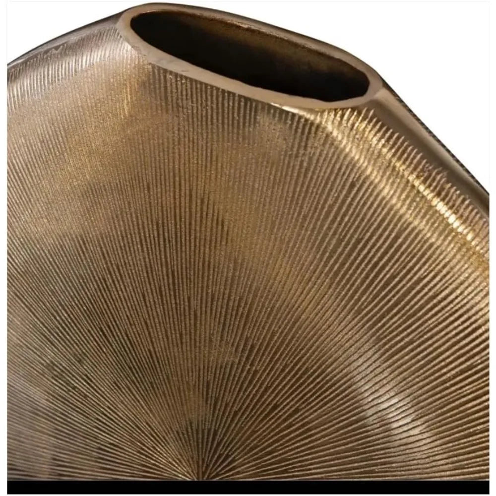 Elegant Gold Metal Flower Vase for Modern Home Décor