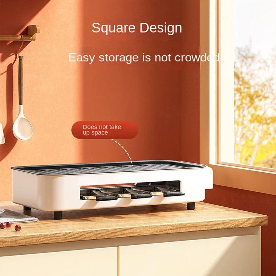 Electric Smoke Free Indoor Barbecue Grill Nonstick Portable