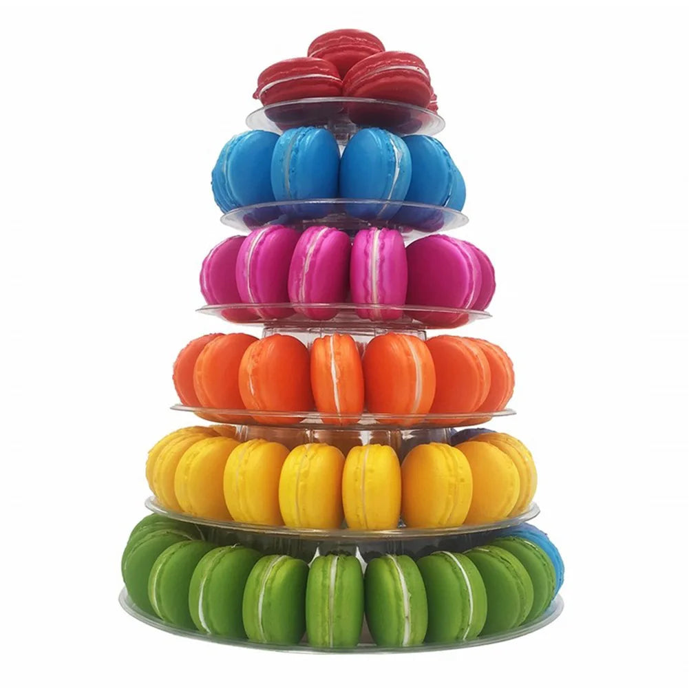4/6 Tiers Transparent Wedding Dessert Support Tabletop Display Storage Shelf for Birthday Parties Fondant Cake Candies Muffins