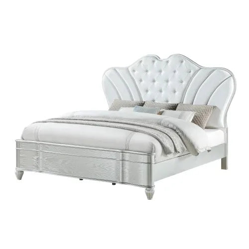 Traditional Queen Bedroom Set With Upholstered Tufted Bed