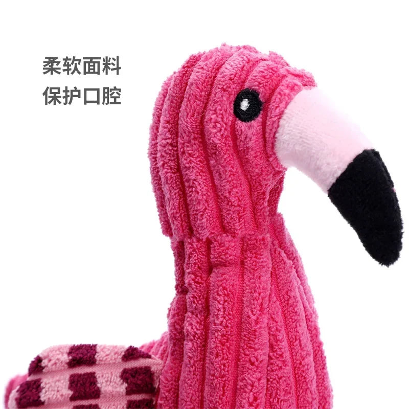 Animal Shape Squeaky Toys Plush Dog Toy Cute Bite Resistant Corduroy Dog Toys for Small Large Dogs Puppy Pet Dog Accessories