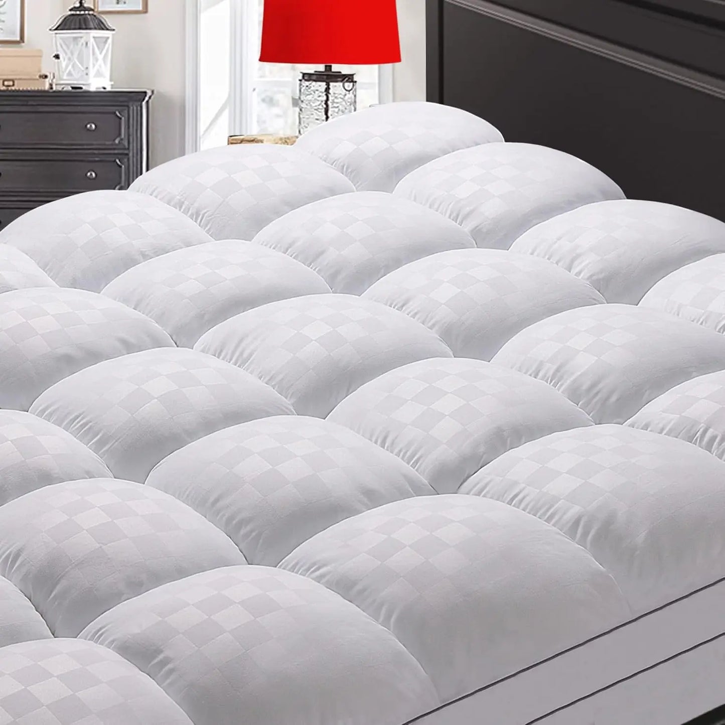Mattress Topper Twin XL,Extra Thick Mattress Pad Cover for Back Pain,Cooling Mattress Protector with 8-21 Inch Deep Pocket,Overf