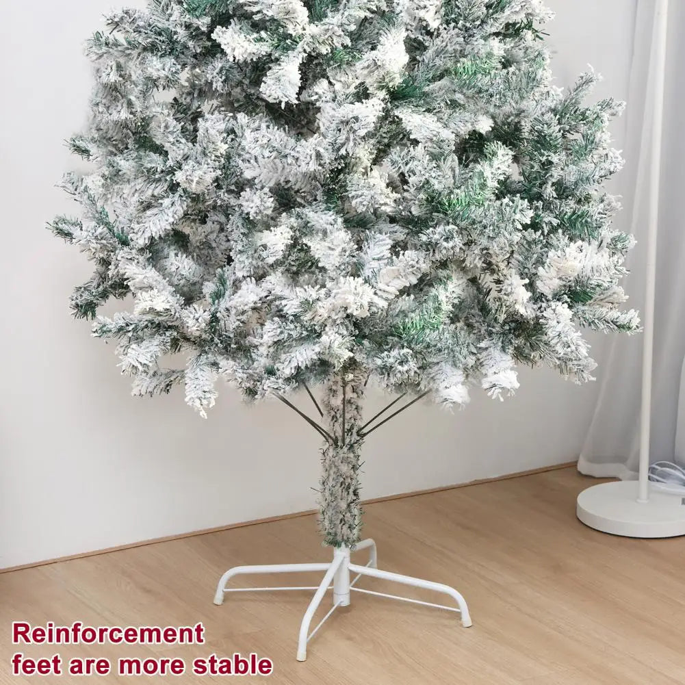 6.9ft White Flocked Artificial Christmas Tree Snow Christmas Holiday Pencil Tree Winter Party Decoration with Realistic Branch