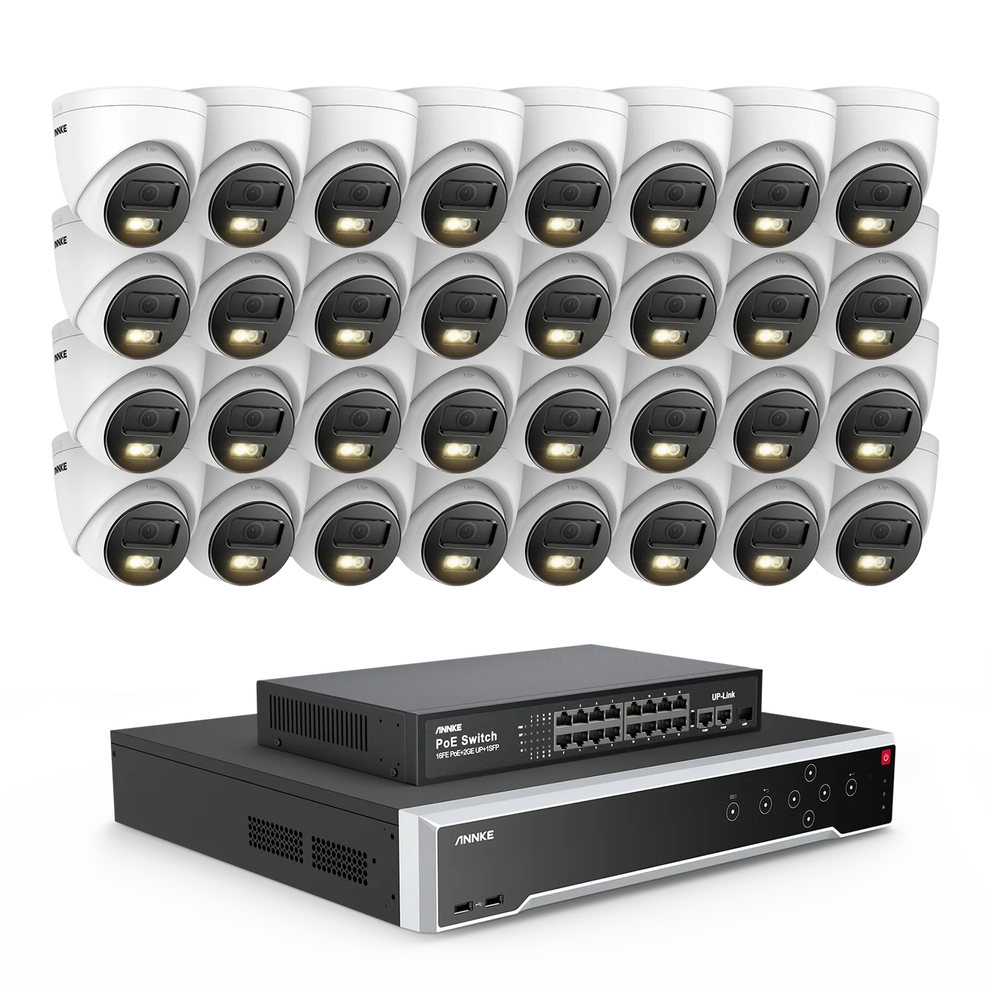 Annke 32CH NVR 12MP HD IP Security Camera Poe 6K Dual Light Audio Fixed Video Surveillance Human Vehicle Detection CCTV System