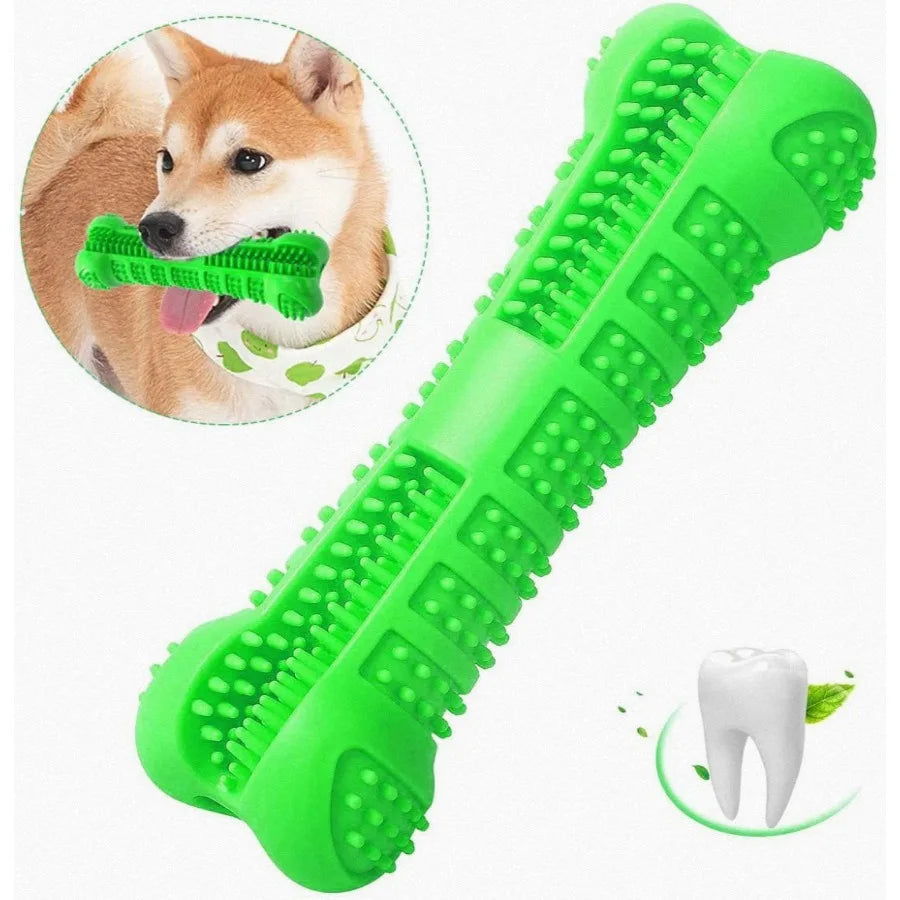 Chew Toy Stick Dog Toothbrush with Toothpaste Reservoir Natural Rubber Dog Dental Chews Care Dog Toys Bone for Pet Teeth Cleani