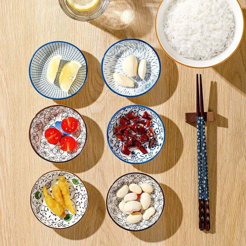Mini Ceramic Plates For Sashimi Sushi Soy Sauce Dipping