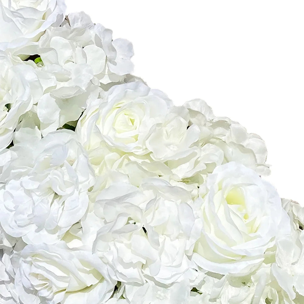 100cm Artificial Flower Row White Flower Row for Wedding Bouquet Party Decoration Background Decor