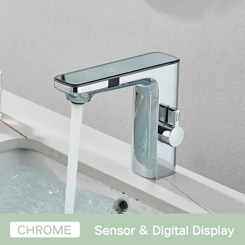 Rozin Touchless Sensor Basin Faucet With Digital Display