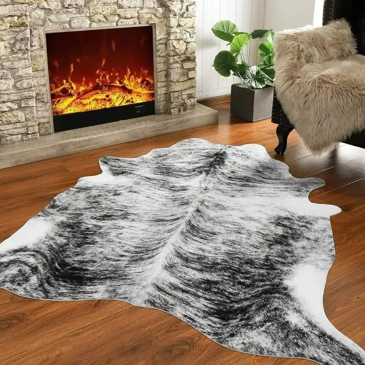 American style Animal Print Rug faux fur cowhide rug Bedroom carpet room carpet for living room rugs house decoration floor mats