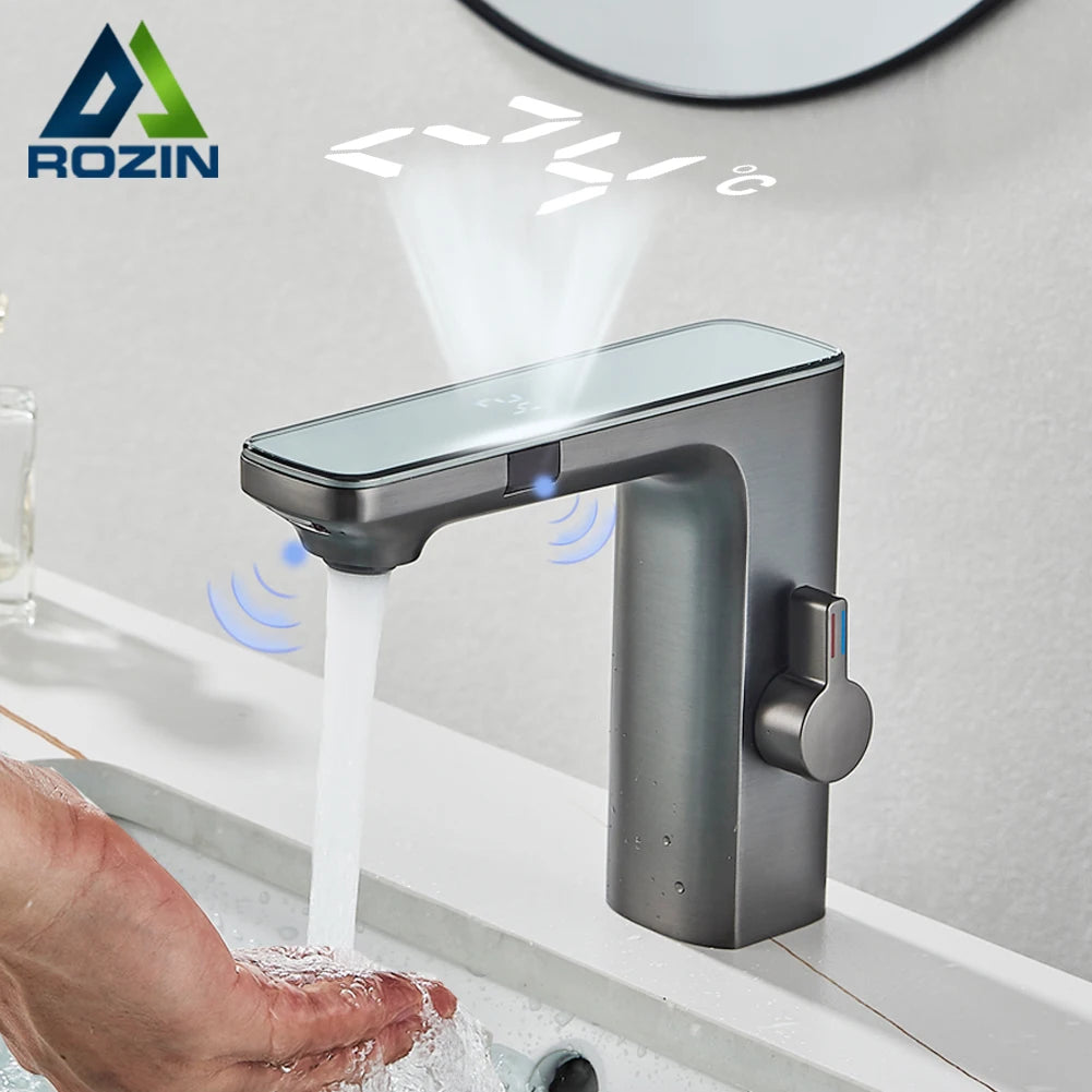 Rozin Touchless Sensor Basin Faucet With Digital Display