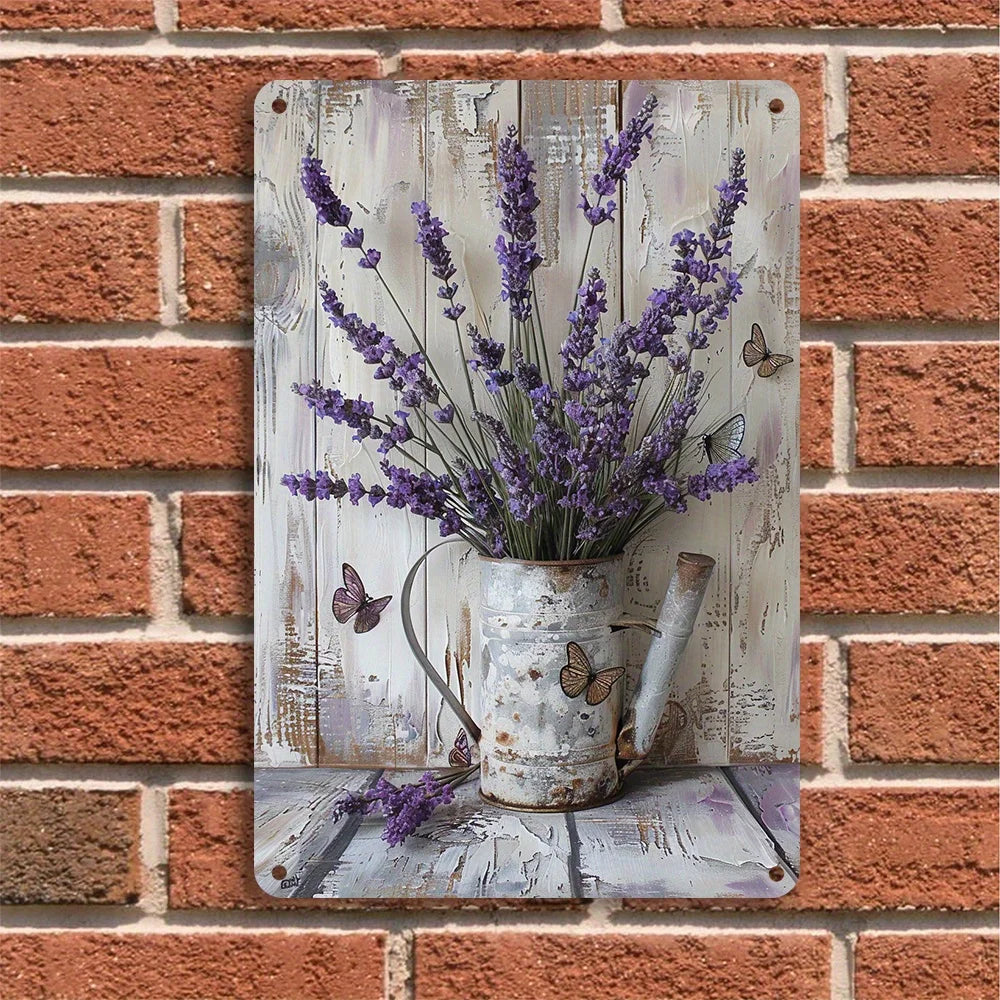 Butterfly Iron Wall Art Sign Dragonfly Floral Design