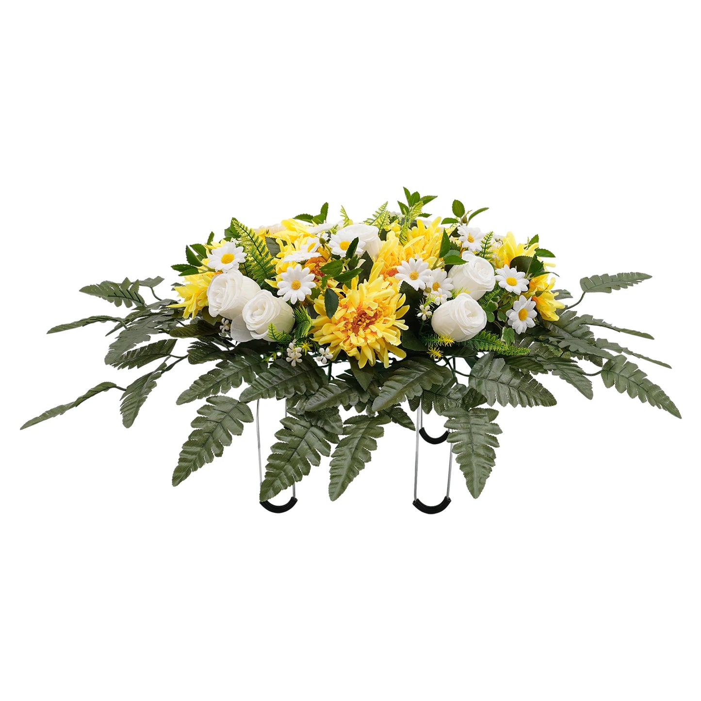 Cemetery Flowers, Sympathy Flowers, Artificial Silk Flowers For Grave, Memorial Flower Arrangements For Decorating Tombs