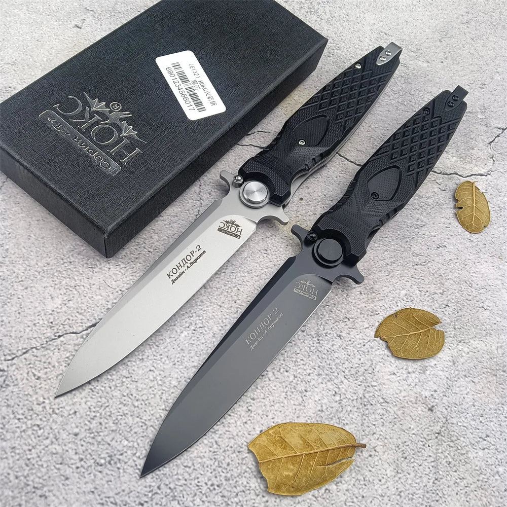 Russian Hokc Hunting Knife Outdoor Tactical Military Pocket Folding Knife EDC Pocket Knife Practical Cutting Knife Men's Gift