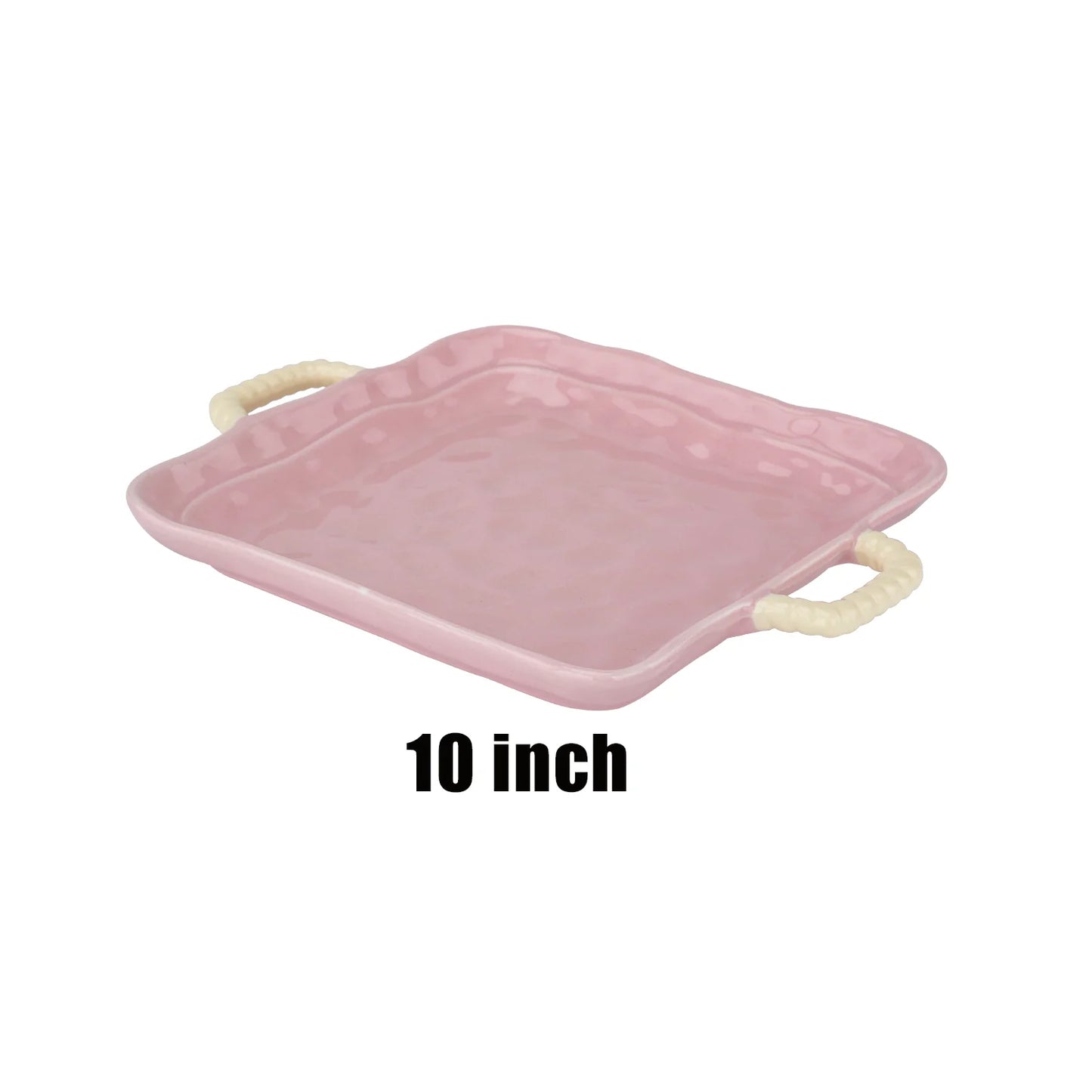 Ceramic Salad Plates 12 Inch Rectangular Dessert Porcelain