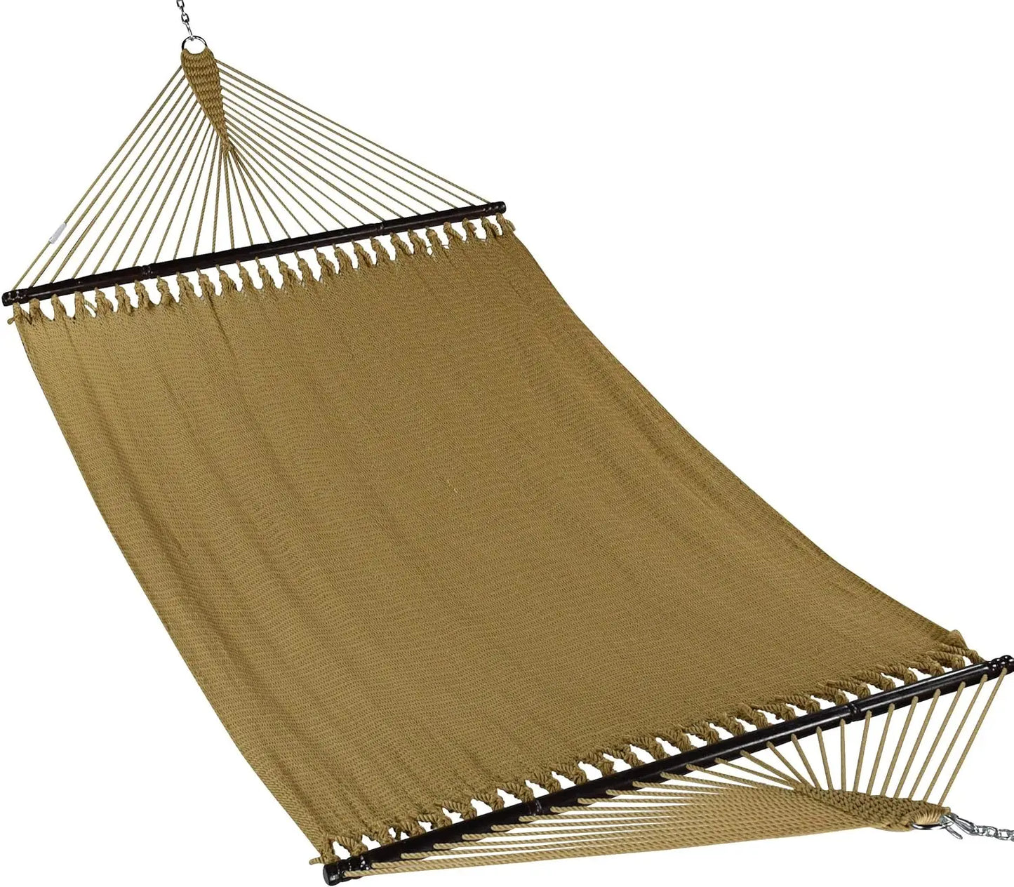 Jumbo Caribbean Hammock - 55 Inch - Soft-Spun Polyester - Tan
