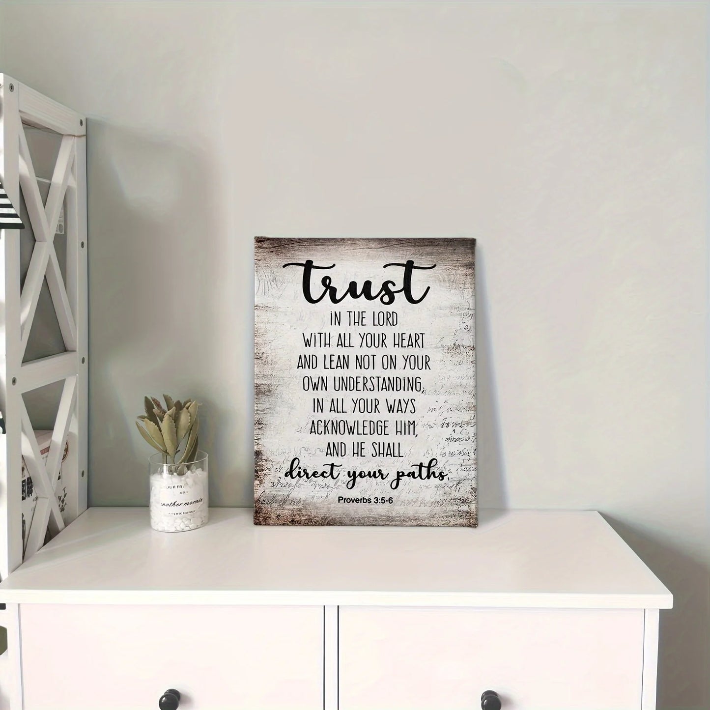 Bible Verses Wall Decor Canvas Painting 16x12 Inches