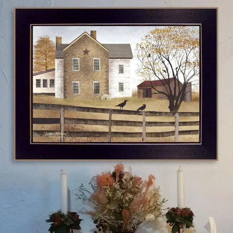 Framed Print of Autumn Afternoon Black Frame