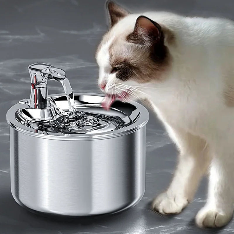 Automatic Stainless Steel Pet Water Dispenser for Cats and Dogs