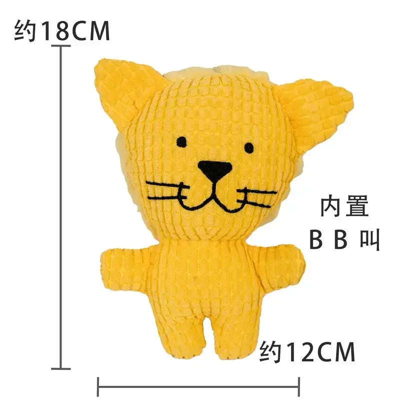 Cute Plush Toys Squeak Pet Cow Rabbit Animal Plush Toy Dog Chew Squeaky Whistling Involved Squirrel Dog Toys