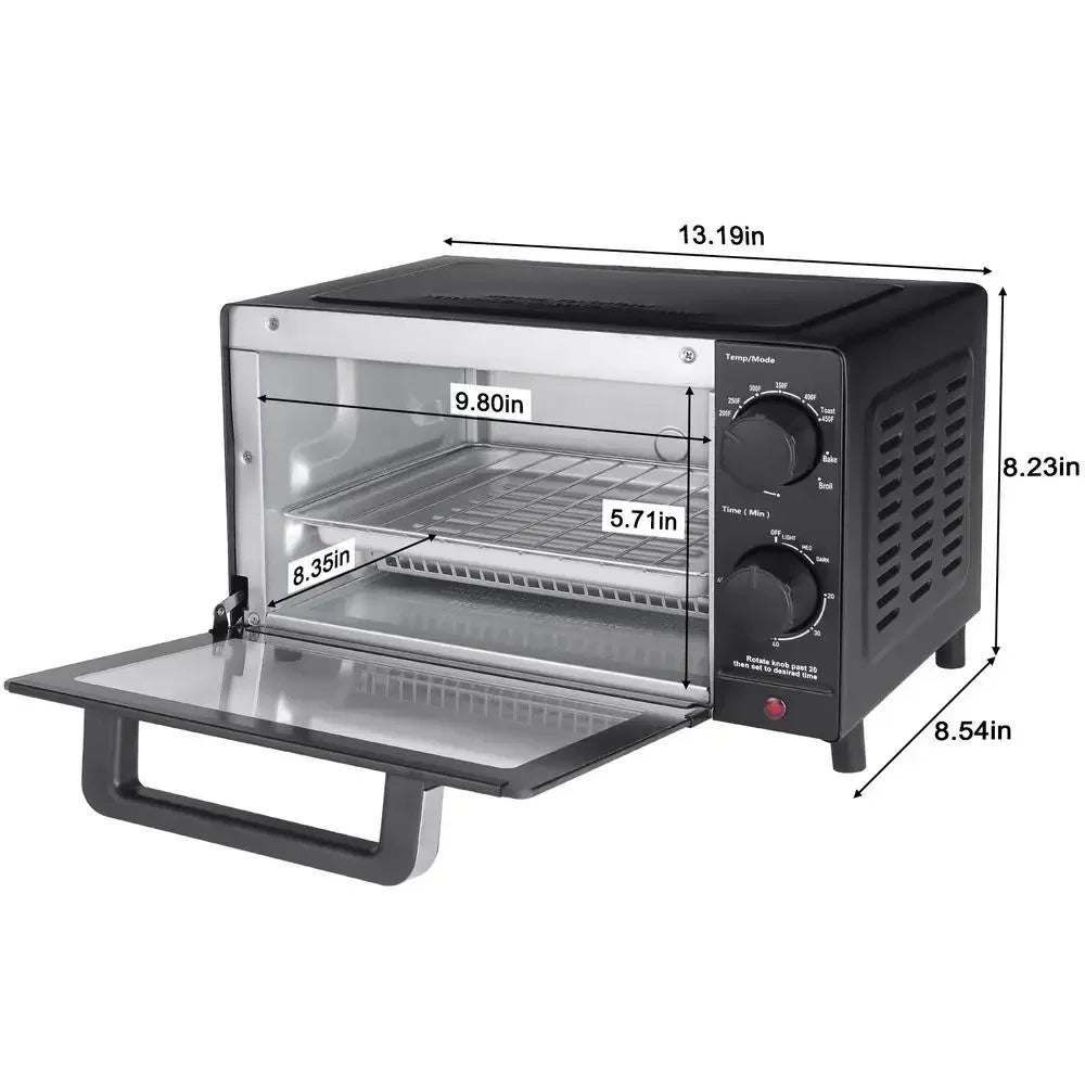 4 Slice Toaster Oven Bake Broil Toast 1050W Power Premium