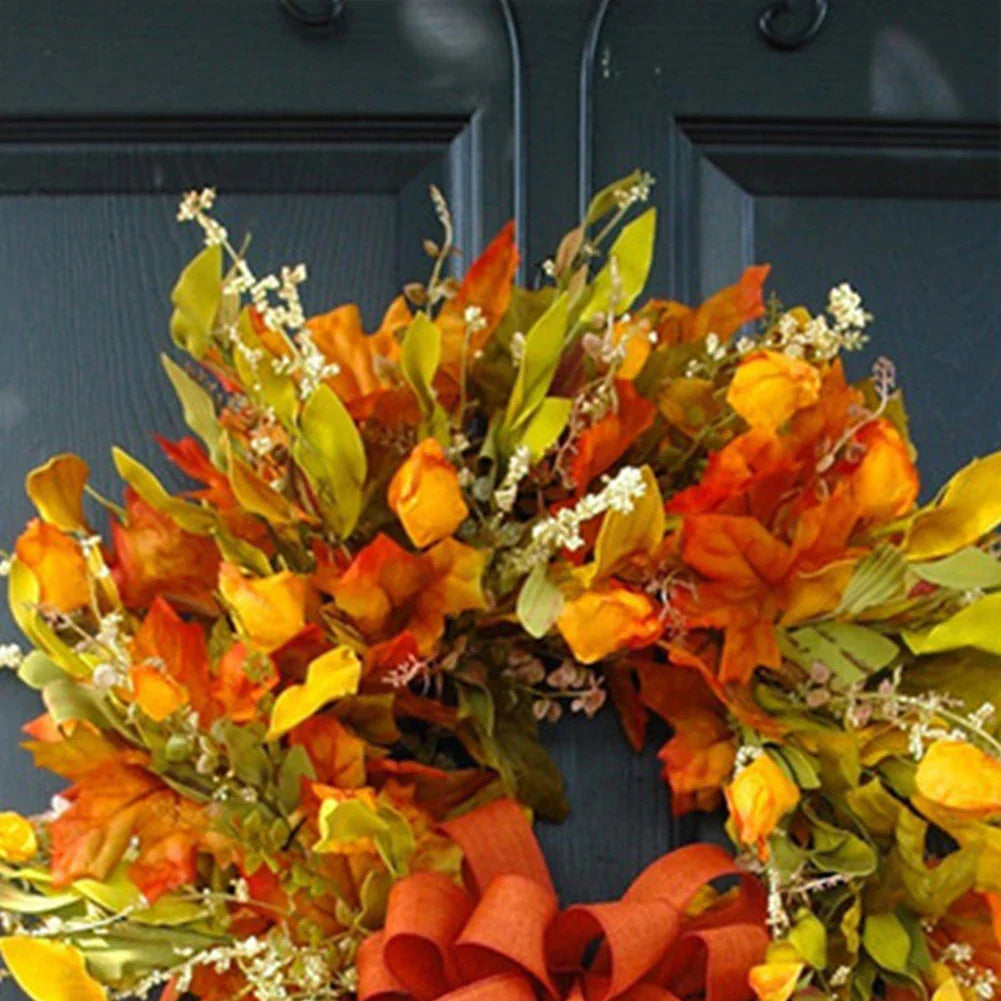 Thanksgiving Door Hanger Festival Celebration Maple Leaf Front Door Hanging Party Supplies Scene Layout for Home Restaurant Shop