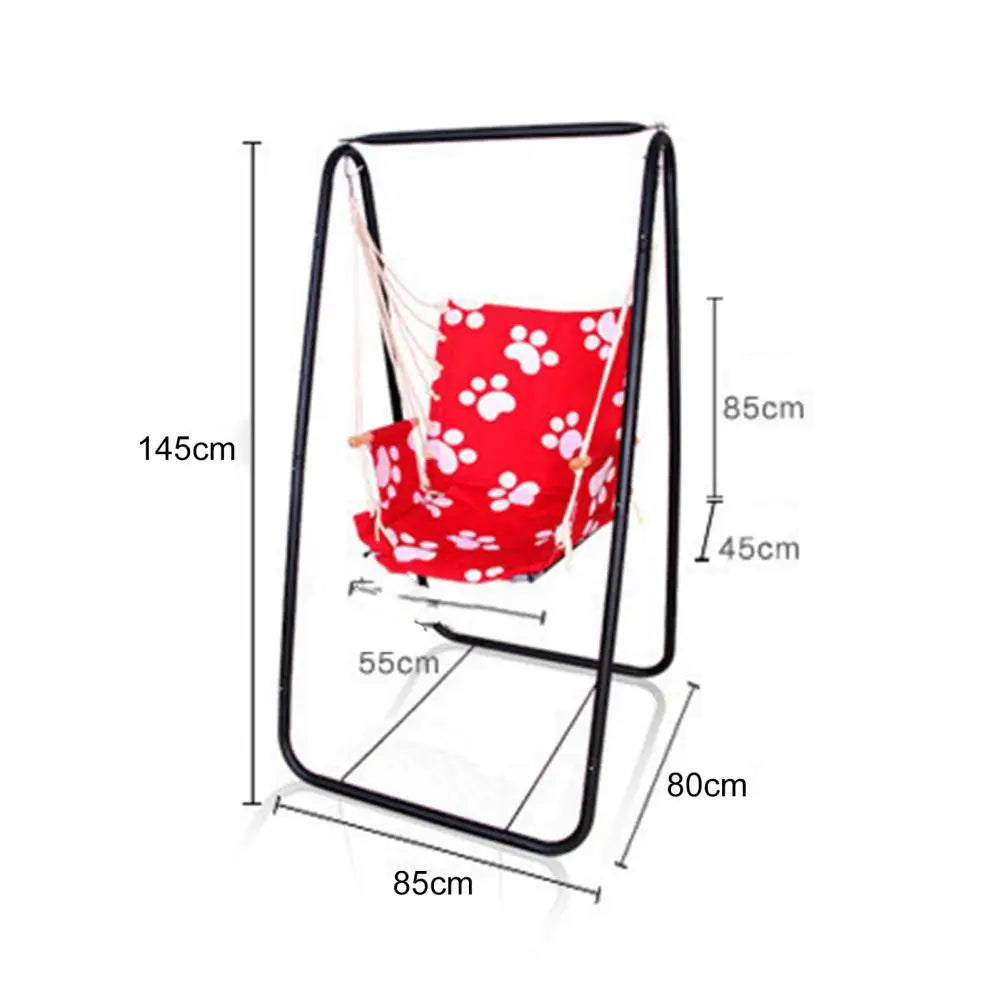 1Set A-shaped Swing Chair Basket, Strong Load Bearing Hammock Chair Stand, Anti-slip Anti-deformed Swing Seat Metal Support Rack