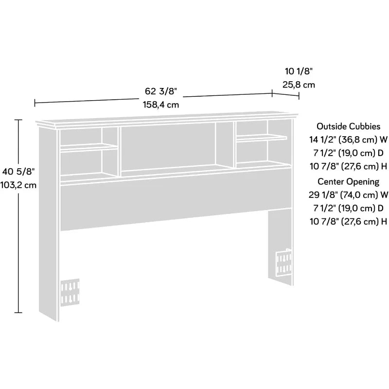 Sauder River Ranch Full-Queen Headboard, White Plank Finish